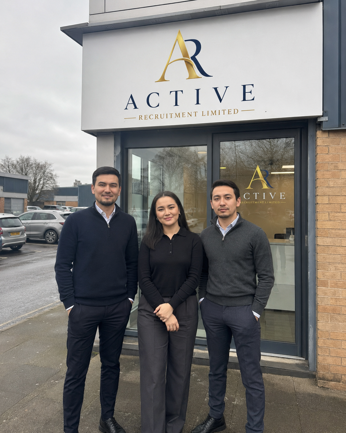 Команда Active Recruitment перед офисом